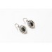 Earrings Silver 925 Sterling Dangle Drop Women Amber Gem Stone Handmade C769